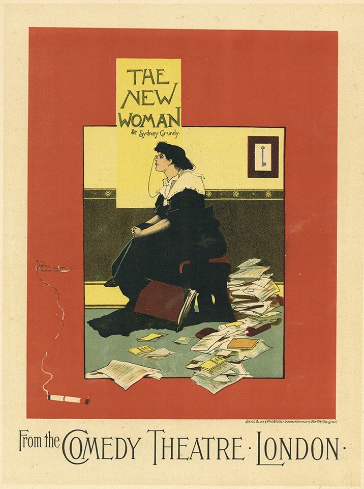 1897 original litho &quot;The New Woman&quot; A. G. Morrow, Maîtres de l&#39;Affiche PL79 - $109.13