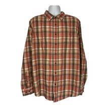 George Classic Fit Men&#39;s Long Sleeved Button Down Plaid Shirt Size 2XL - £12.35 GBP