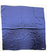 Chanel Silk Interlocking CC Logo Solid Blue White Trim 26&quot; Square Scarf  - $7,485.38 MXN