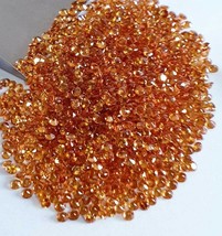 Spessartite Garnet Round Shape Loupe Clean Cut Stone 3mm Mandarin Garnet... - $38.46