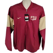Nike Men&#39;s Florida State Seminoles 1/2 Zip Jacket Size L Sideline Lockdown - £37.85 GBP