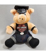 Vintage 1993 Harley-Davidson Motorcycles Road Hog Plush Biker Pig 10&quot; Ve... - $12.65