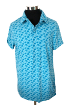 All In Motion Golf  Shirt Men&#39;s Size X-large Aqua Teal Stretch Knit Activewear - £12.42 GBP
