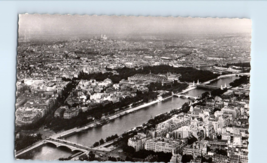 Panoramic View Taken From The Eiffel Tower On the Seine Paris France Postcard - £7.22 GBP