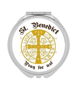 St. Benedict : Gift Compact Mirror Catholic Religious Saint Benito Cup - £10.44 GBP