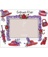 Joan Baker Designs picture frame red hat hand painted glass - €27,55 EUR