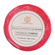 Low Cost Khadi Natural 100% Ayurvedic Rose &amp; Honey Soap No Skin Body Care - £9.96 GBP