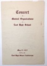 Concert by Musical Organization of East High School Minneapolis MN  May ... - $18.00