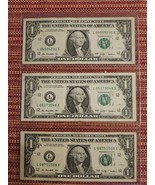 LX Federal Reserve Notes. 3 2009 LX NOTES L08751508X, L5173548X, L04505231X - $14.42 CAD