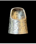 Vintage Thimble Ornate Finger Guard Stamped Sterling Silver Sewing Colle... - $65.00