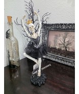 Bella Lux Skeleton Ballerina Figurine Halloween Gothic Statue Resin Decor - €28,17 EUR