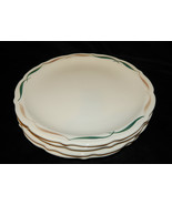 4 VTG. 9.5&quot; FESTIVAL DINNER PLATES~SYRACUSE CHINA WINTHROP GREEN &amp; TAN S... - £27.21 GBP