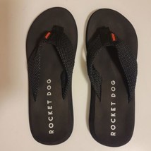 New Rocket Dog Black Sunset Webbing Flip Flops Sandals Women&#39;s 10 M - $23.27