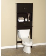 Espresso Wooden Storage Space Saver Over Toilet Etagere Shelf Bathroom C... - £181.31 GBP