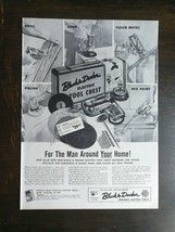 Vintage 1954 Black &amp; Decker Electric Tool Chest Tools Full Page Original Ad - £5.30 GBP
