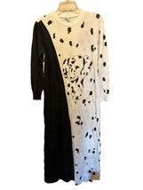 St. EVE Long Cotton White Black Long Dress Dalmatian Dog Size Med - $34.64
