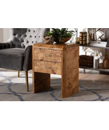 Modern Natural Mappa Burl Wood Nightstand - $5,580.39 MXN