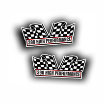 390 HIGH PERFORMANCE AIR CLEANER engine DECAL for classic or muscle car 2X - £11.07 GBP