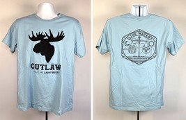 Outlaw Mile Hi Light Beer T Shirt Mens Large Moose Logo Nature Has Rights - £17.42 GBP