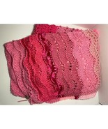 Handmade shawl lap blanket scarf hope medallion Shades of Pink Angel Afghan - €15,06 EUR