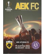 AEK ATHENS – FK AUSTRIA WIEN – 2017-2018 EUROPA LEAGUE - SOCCER MATCH PR... - $5.99