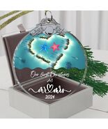 Just Married 3&quot; Glass Ornament 2024 Wedding Couple Gift with Gift Box - $64.35 MXN