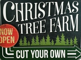 Cut Your Own Christmas Trees 16&quot; Wood Wall or Yard Art Sign 13.5&quot; x 9.5&quot;NWT - $11.29