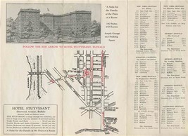 Welcome to Buffalo New York Brochure and Map Hotel Stuyvesant 1930&#39;s - £14.47 GBP