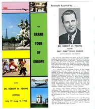 TWA Tour of Europe Brochure Dr Robert Young 1st Presbyterian Church Sant... - $17.80
