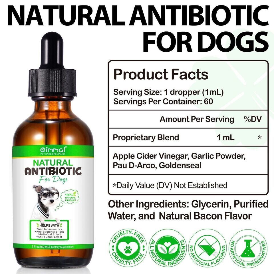 Natural Antibiotic for Dogs Allergy Relief Apple Dog Itch Relief 60ML