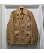 American Quarter Horse Association Jacket Brown Canvas / Leather Trim Me... - $181.95 CAD