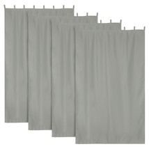 54&quot;X96&quot; Outdoor Curtain Tab Top Drape Uv30+ Pergola Porch Cabana Garden 4 Pack - £83.92 GBP