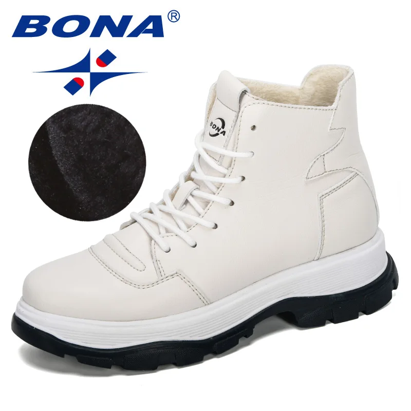 BONA New Designers Micro Short Plush Ankle Boot Women Winter Outdoor Snow Boots  - £209.49 GBP
