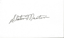 Slater Martin Signed 3x5 Index Card Lakers Texas Longhorns - £27.39 GBP