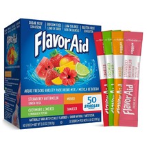 FLAVOR AID AGUAS FRESCAS SINGLES TO GO DRINK MIX 50-CT SAME-DAY SHIP - £12.76 GBP