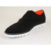 Men Tayno Dressy Casual Soft Suede Comfortable Double Buckle #Freshman Black image 4