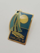 Charlotte North Carolina Souvenir Lapel Hat Pin Sail Boat - £12.98 GBP