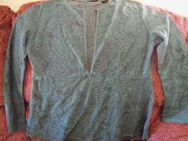 New York &amp; Company Green Swimsuit Cover Up Shirt Size Large Women&#39;s EUC - £14.03 GBP