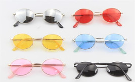 Round Metal Frame Sunglasses Color Lenses Classic Retro Vintage Janis Jo... - £7.86 GBP