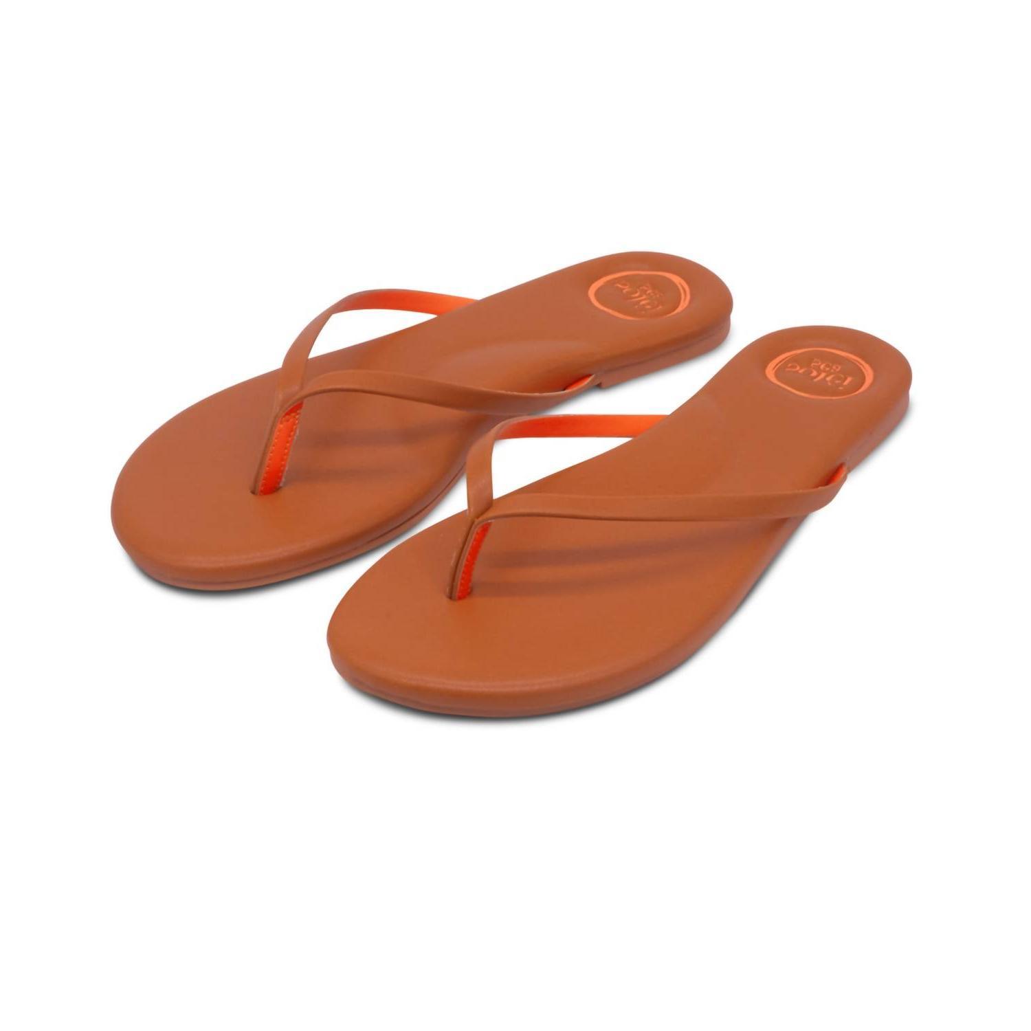 Solei Sea Women&#39;s Indie Sandals Saddle With Orange - $38.00