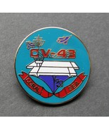 US USN USS CORAL SEA CV-43 LAPEL PIN BADGE 1 INCH NAVY - $5.68