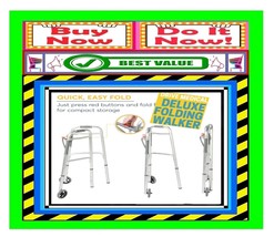 ? DRIVE MEDICAL Preserve Tech ➕? WALKER Deluxe FOLDING WALKER ?BUY NOW‼️? - $69.99