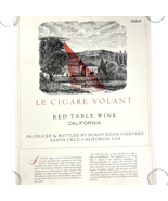 Le Cigare Volant Bonny Doon Wine Vtg UFO Poster 18x24 Santa Cruz Vineyar... - £94.89 GBP