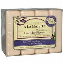 A La Maison Soap Bars, Lavender Flowers, 3.5 oz, Value Pack, 4 Count - £13.35 GBP
