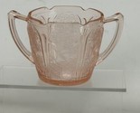 Jeannette Cherry Blossom Pink Depression Ware Glass Sugar Bowl 1930 VTG ... - £15.73 GBP
