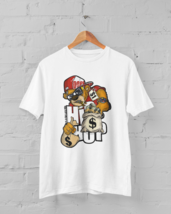 HUSTLE TEDDY with bags Adult T-Shirt - $20.56