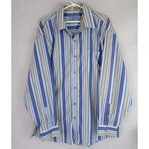 Vintage Brooklyn Xpress Colorful Striped Men&#39;s Casual Dress Shirt Size 2XL - £15.25 GBP