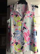 Nwt Tommy Bahama Pink Blue Green Tropical Sleeveless Golf Shirt Polo S M L &amp; Xl - £36.07 GBP