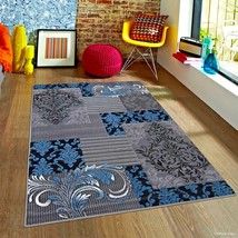 Rugs Area Rugs 5x7 Rug Carpets Modern Large Bedroom Blue Gray Living Room Rugs ~ - £101.47 GBP