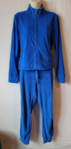 Juicy Couture L blue top pant outfit track suit terry cloth - £104.55 GBP